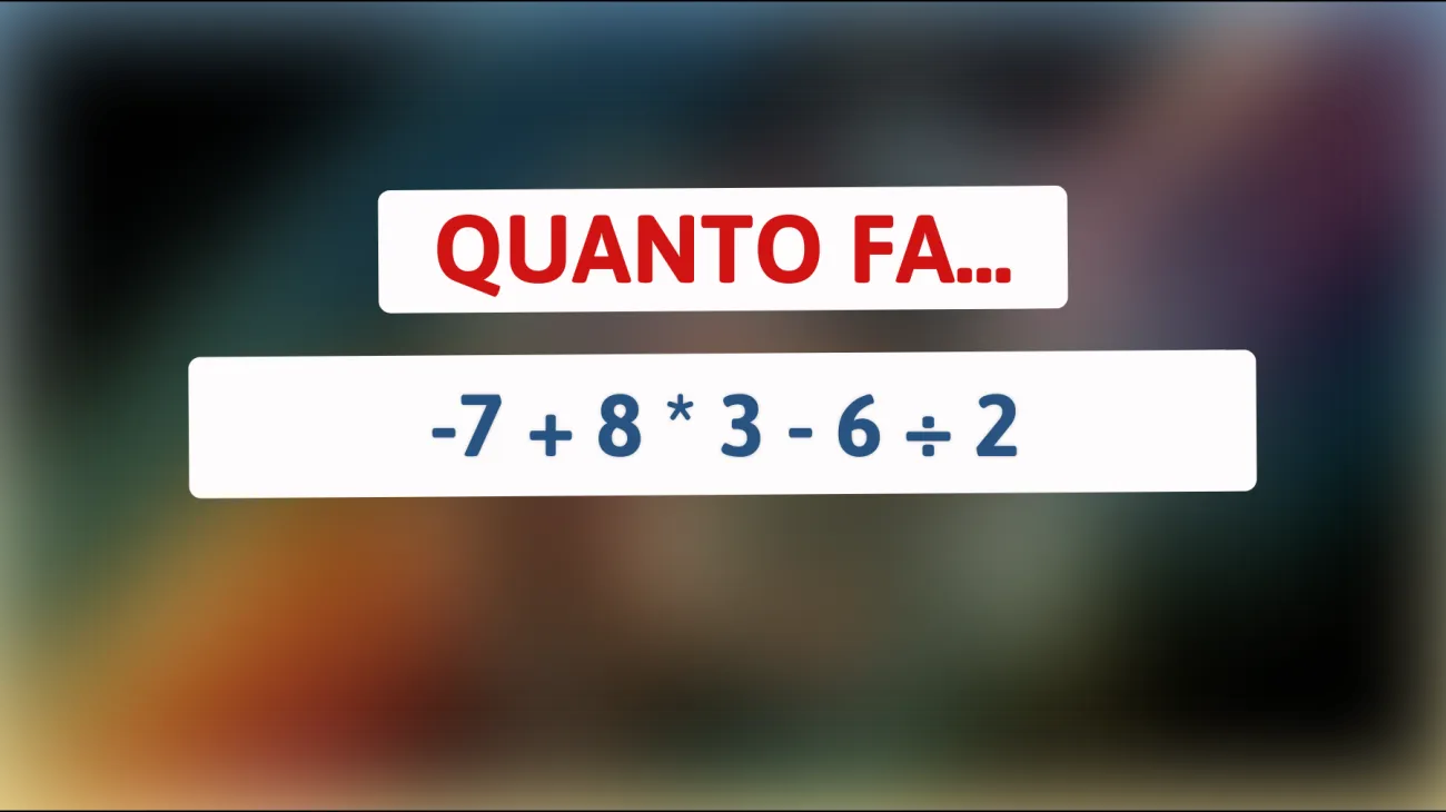 \"Scopri se sei tra l'1% delle menti più brillanti: risolvi questo enigma matematico!\""