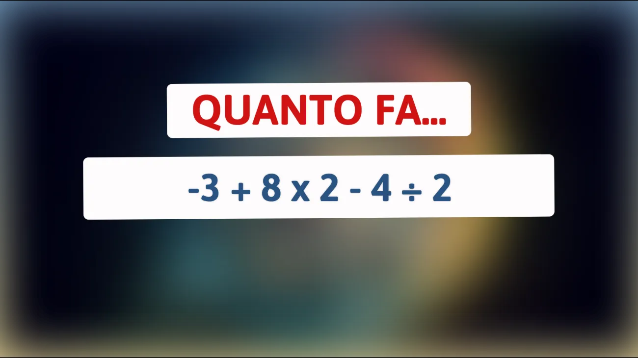 Scopri il segreto che solo i veri geni possono risolvere: Riesci a calcolare questo semplice enigma matematico?"