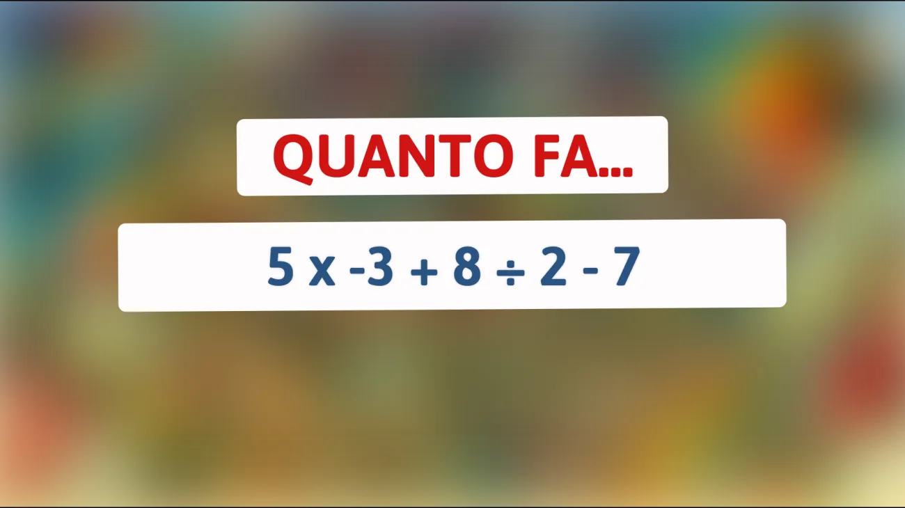 \"Solo i cervelloni risolveranno questo enigma matematico: riesci a trovare la soluzione?\""
