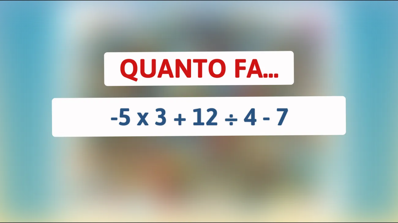 Riesci a risolvere questo enigma matematico che sta facendo impazzire tutti? Solo le menti più geniali troveranno la risposta!"