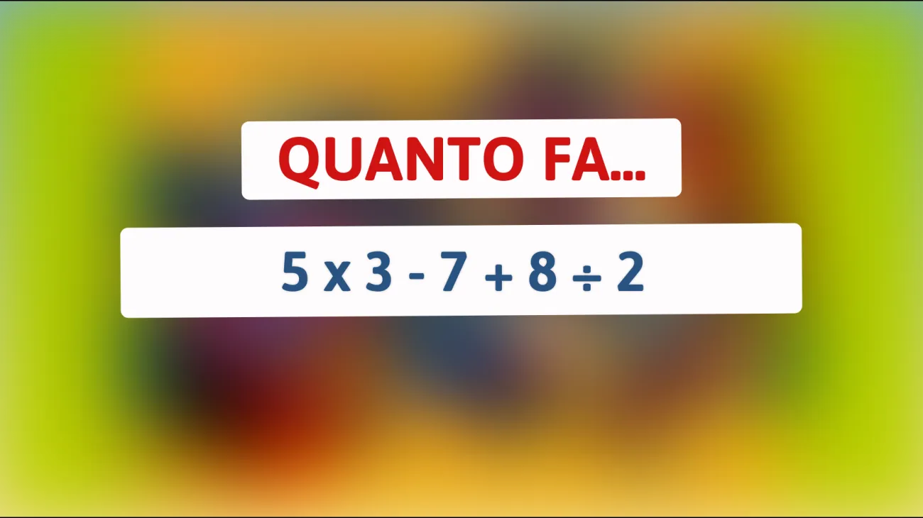 Scopri se sei davvero un genio risolvendo questo enigma matematico che metterà alla prova la tua mente!"