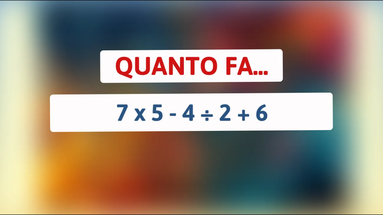 Scopri se sei tra i pochi in grado di risolvere questo sorprendente enigma matematico!"