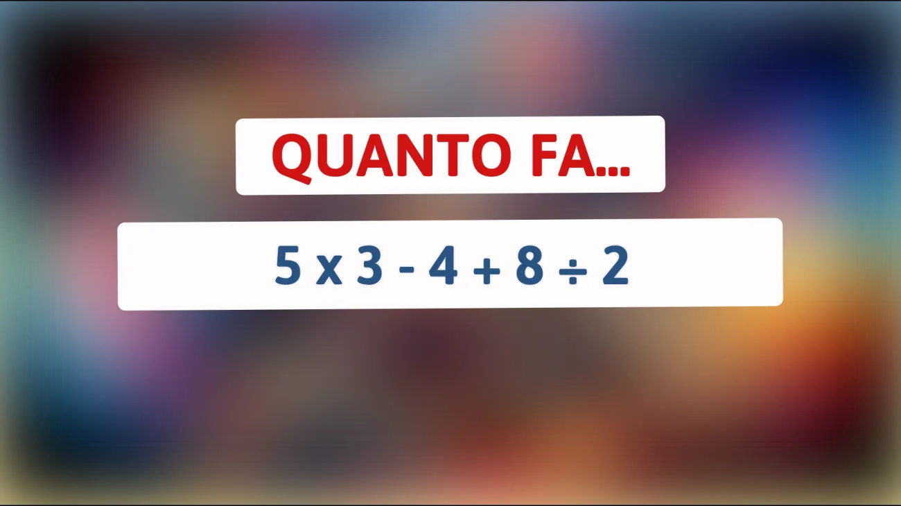 Scopri se sei un genio con questa sfida mentale: risolvi l'indovinello matematico che mette alla prova le menti più brillanti!"