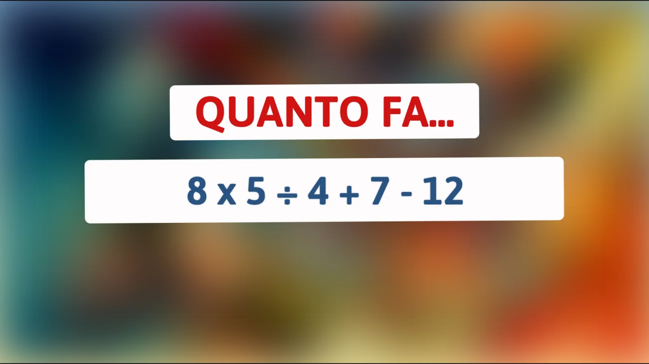 Sfida la tua intelligenza: sei abbastanza geniale da risolvere questo enigma matematico?"