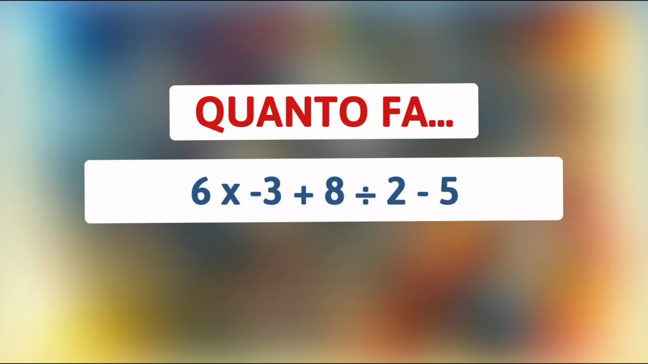 Sfida la tua mente: solo i veri geni risolvono questo enigma matematico! Riuscirai a scoprire la risposta?"