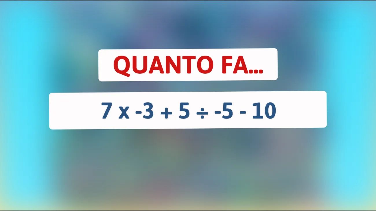 Solo un vero genio può risolvere questo rompicapo matematico: hai il coraggio di accettare la sfida?"