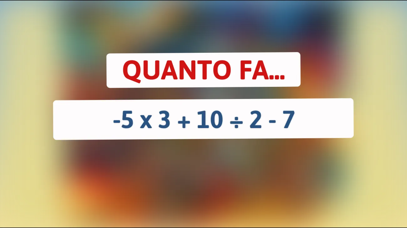 Svela il mistero dell'operazione impossibile: Sei abbastanza intelligente per risolverlo?"